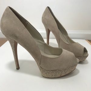 Dressy peep toe heels